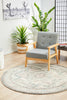 Leoforos 704 Silver Round Rug