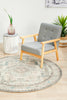 Leoforos 704 Silver Round Rug