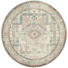 Leoforos 704 Silver Round Rug