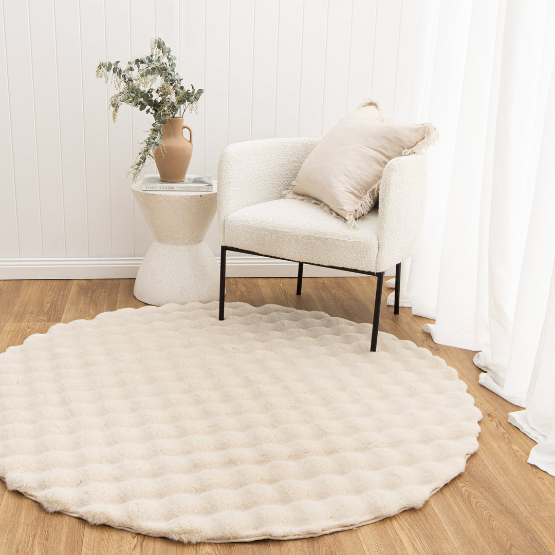 Purity Tile Rug Purity Washable Round Rug Beige