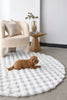 Bubble White Round - Machine Washable Rug