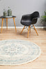 Epoch 922 White Round Rug