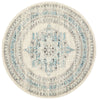 Epoch 922 White Round Rug