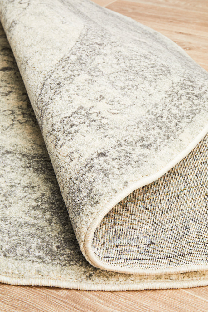 Epoch 977 Silver Round Rug
