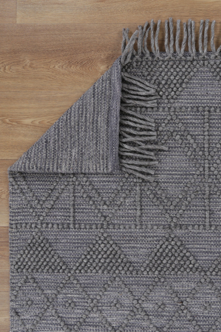 Diego Inca Grey Multi Wool Rug - DIEG01