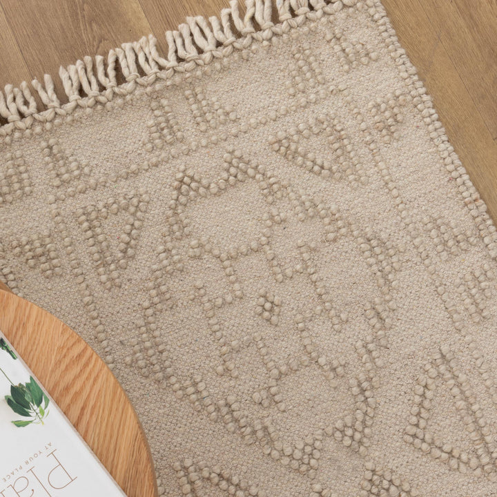 Diego Ornamental Brown Wool Rug - DIEG03