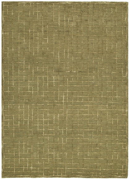 Abasco Green Knitted Wool Rug