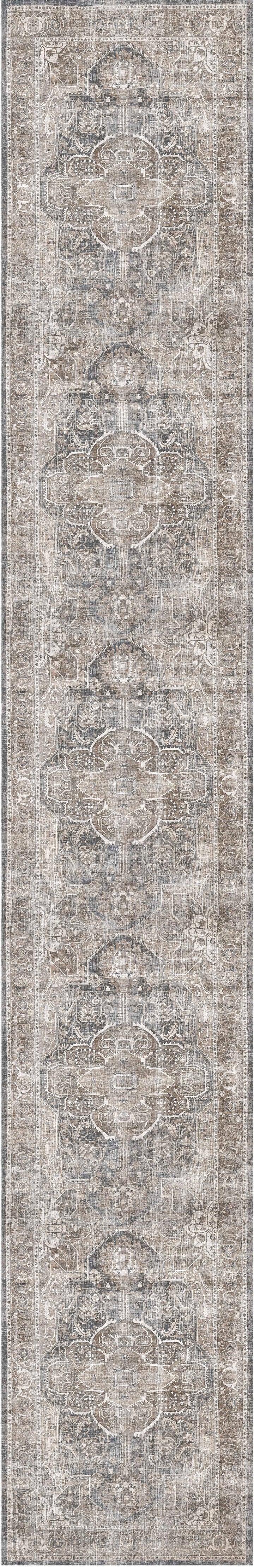 Distressed Vintage Kendra Ash Runner Rug - VITAL 3206-04
