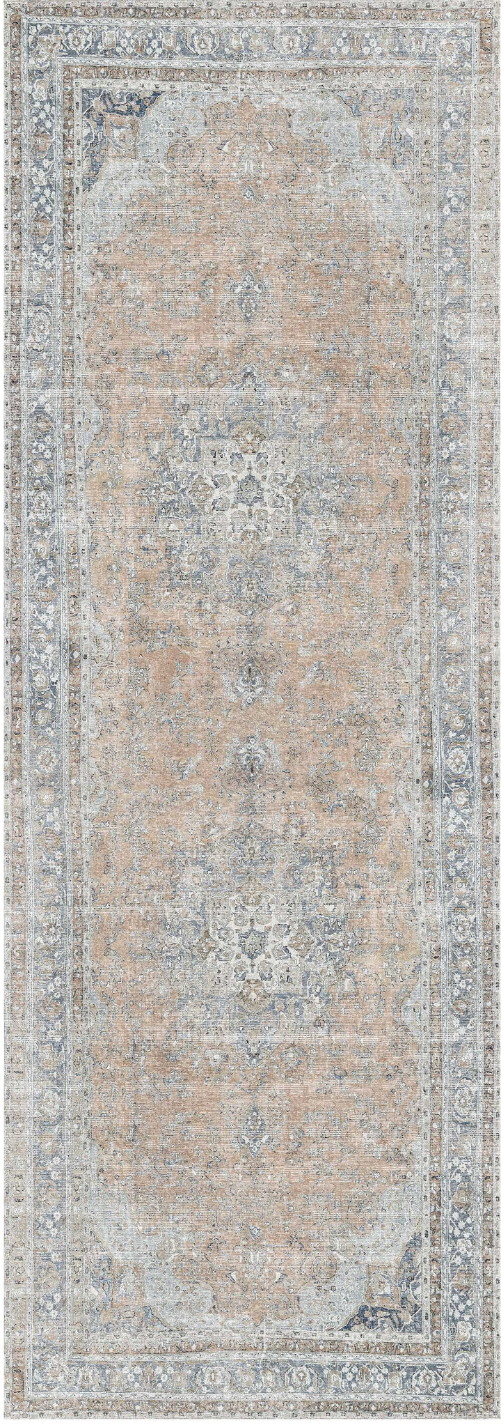 Distressed Vintage Oxus Desert Runner Rug - VITAL 3249-07