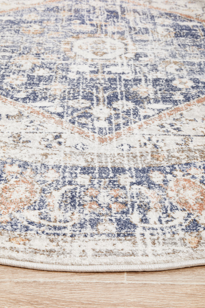 Mayfair Lorissa Blue Round Rug