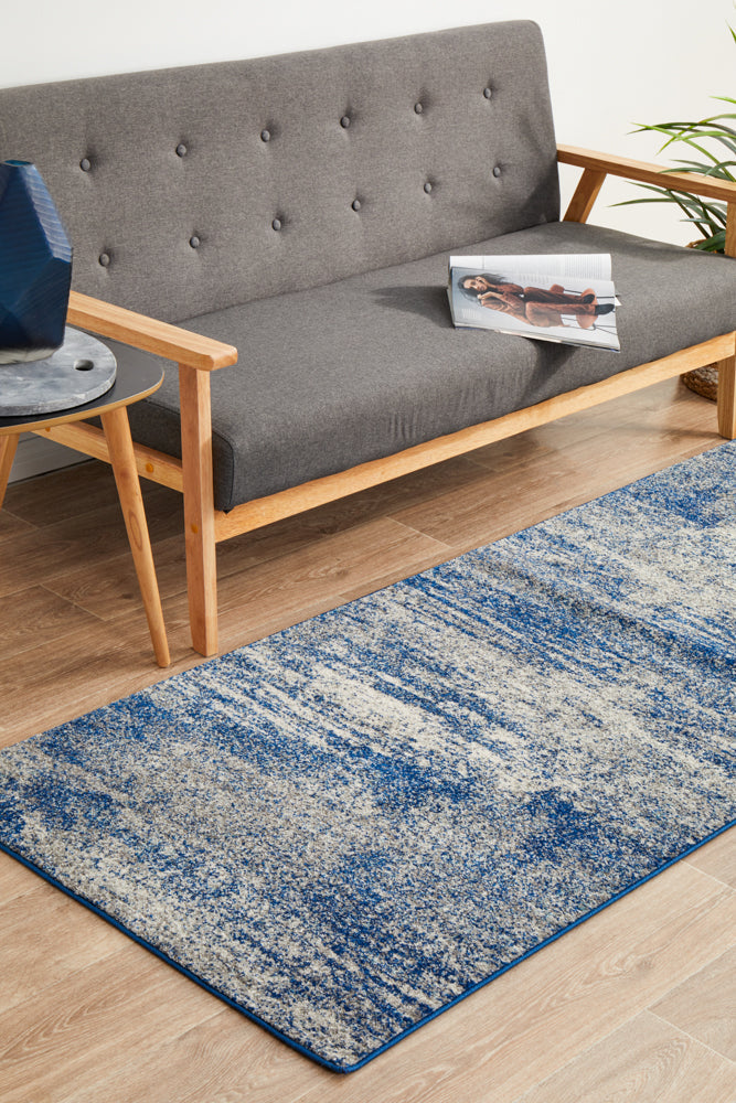 Mirage Modern Blue Grey Runner Rug