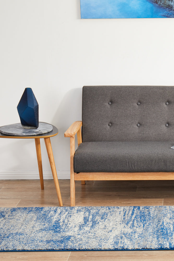 Mirage Modern Blue Grey Runner Rug