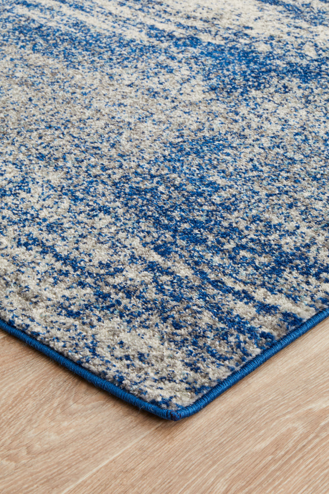 Mirage Modern Blue Grey Runner Rug