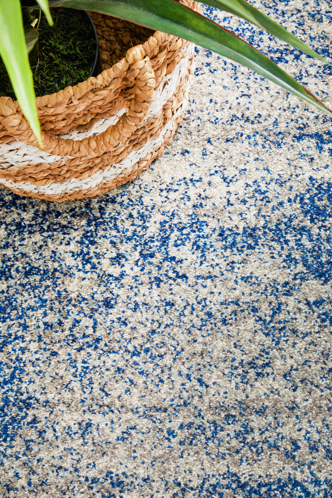 Mirage Modern Blue Grey Runner Rug