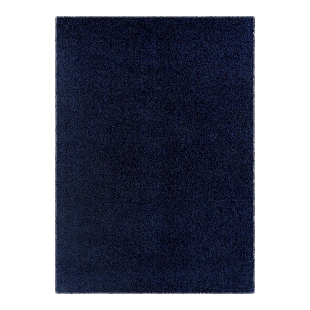 Lune Shaggy Navy Rug — ultra-soft 40mm pile shaggy rug in deep navy blue, by Trends Rugs Australia