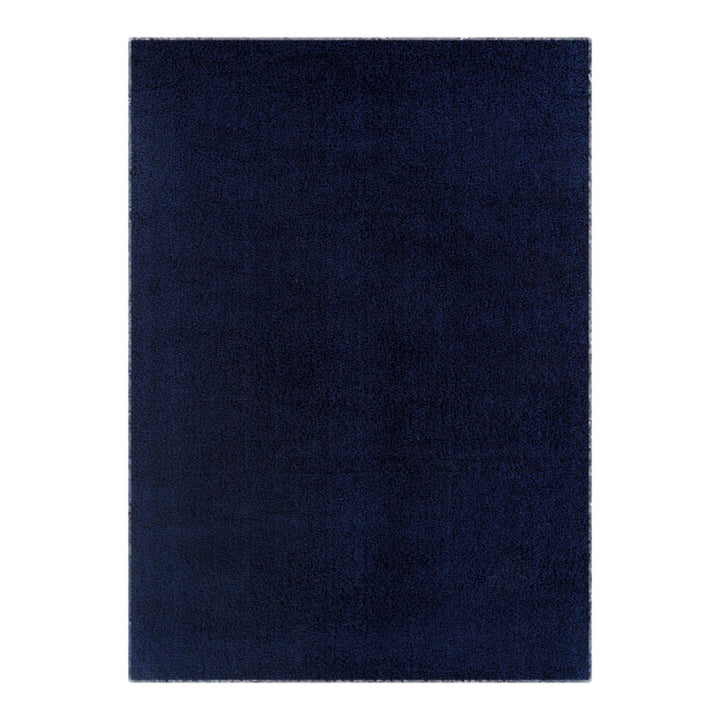 Lune Shaggy Navy Rug — ultra-soft 40mm pile shaggy rug in deep navy blue, by Trends Rugs Australia