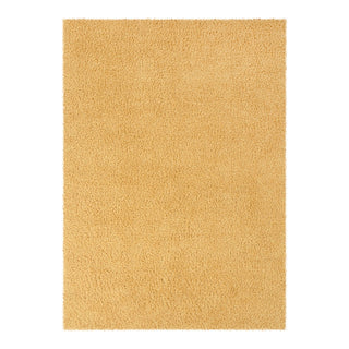 Lune Shaggy Ochre Rug — ultra-soft 40mm pile shaggy rug in warm golden ochre, by Trends Rugs Australia