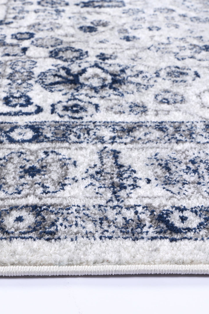 Provence Bonaparte Navy Cream Traditional Rug - PROV16