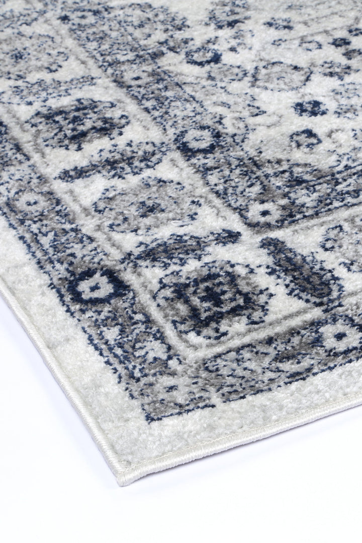 Provence Bonaparte Navy Cream Traditional Rug - PROV16