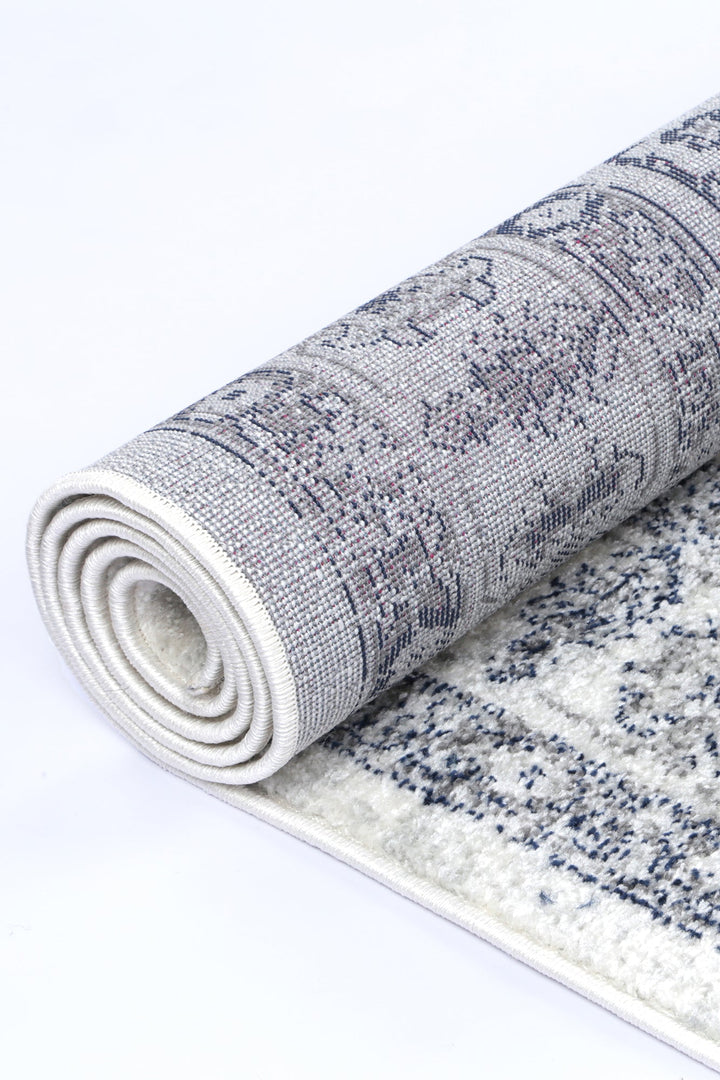 Provence Bonaparte Navy Cream Traditional Rug - PROV16