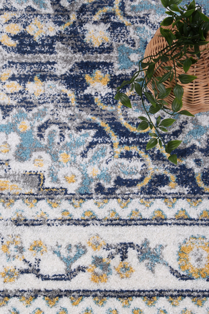 Provence Ventoux Navy Multi Traditional Rug - PROV21