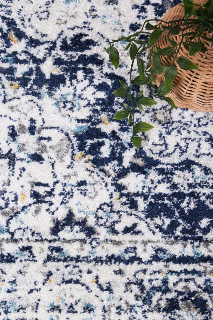 Provence Alpes Navy Multi Traditional Rug - PROV22