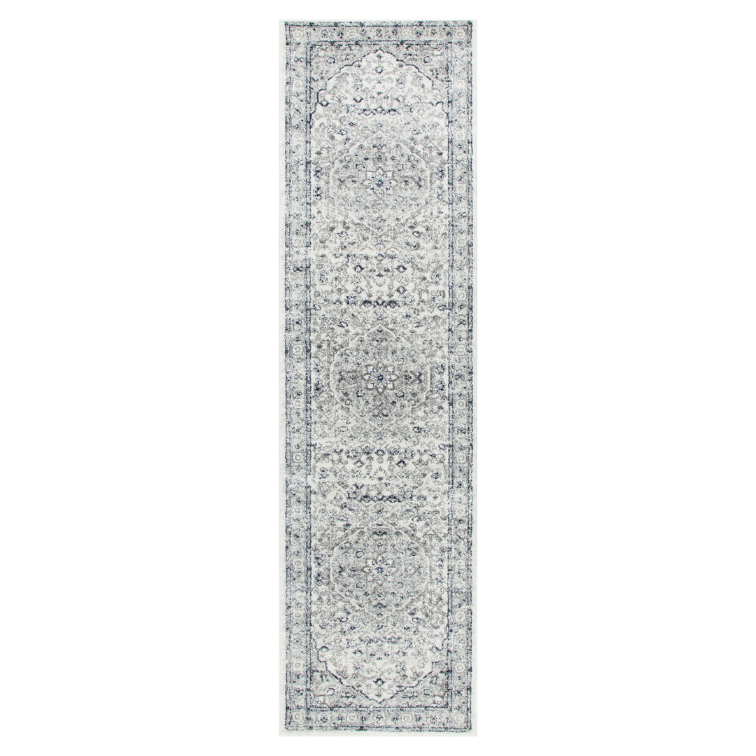 Provence Vallonnet Cream Navy Floral Rug - PROV23
