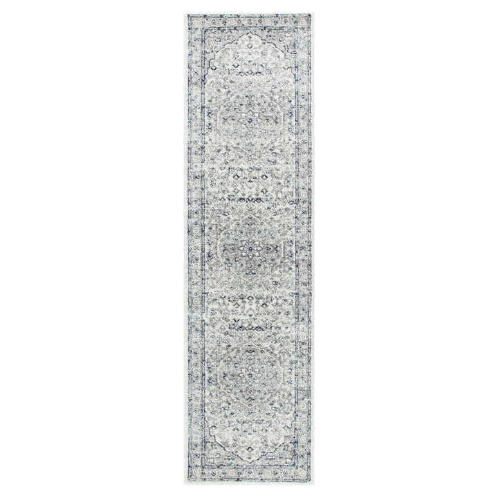 Provence Vallonnet Cream Navy Floral Rug - PROV23