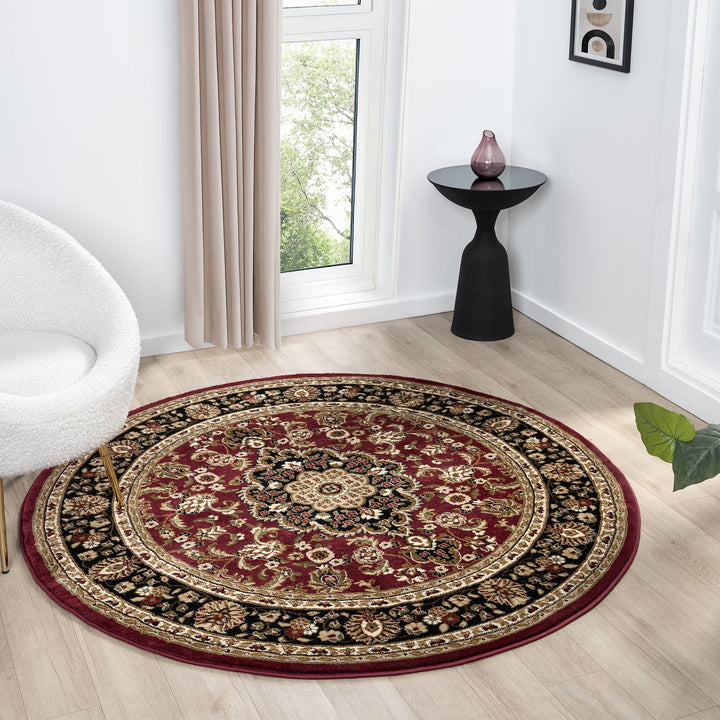 Royal 524 Red Round Rug