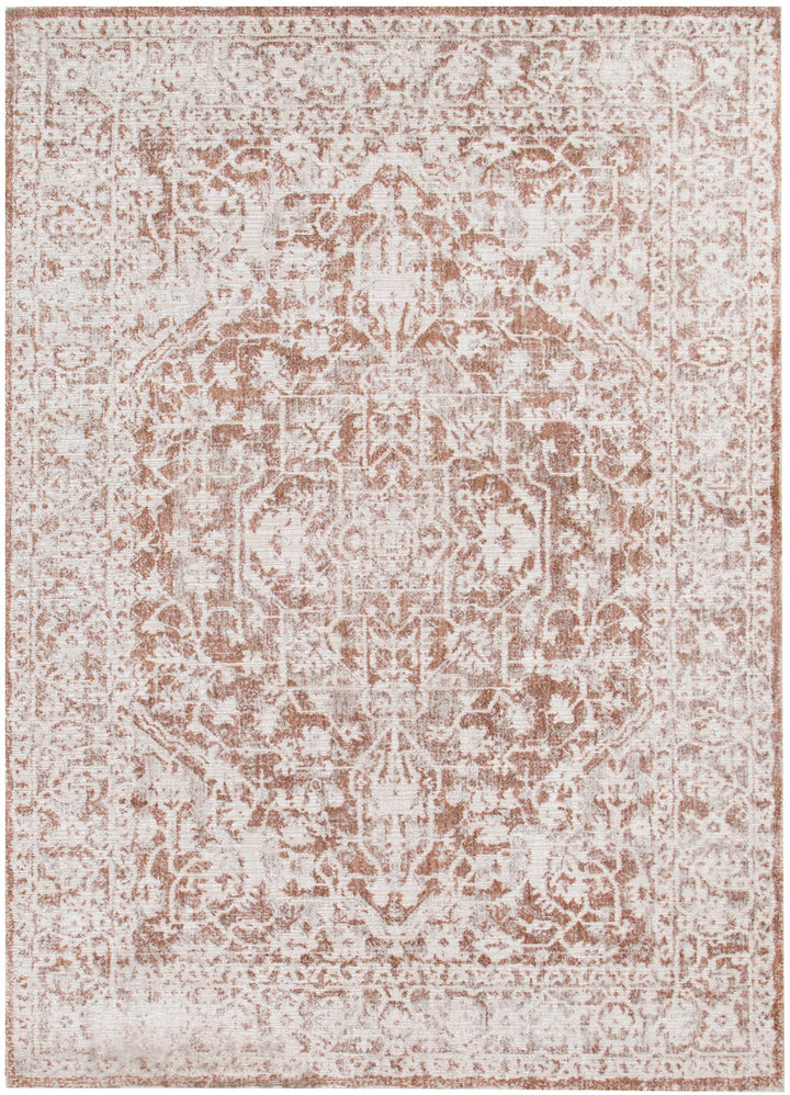 Solenne Beige & Rust Distressed Vintage Rug - S200