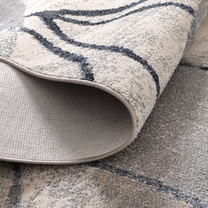 Santana Rhythm Grey Blue Rug - SANTA07