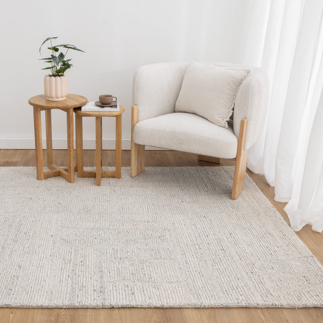 Seren Silver - Premium Modern Wool Rugs Australia