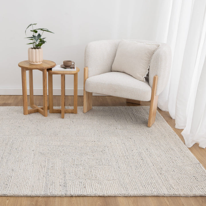 Seren Silver - Premium Modern Wool Rugs Australia
