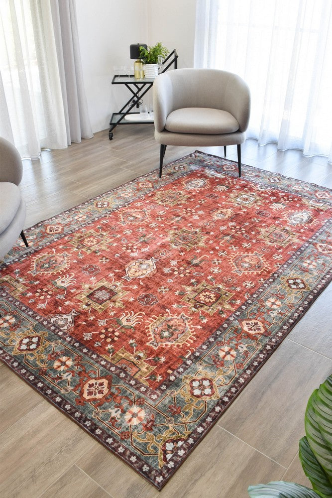 Luna Damascus Washable Rug