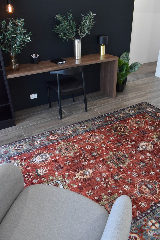Luna Damascus Washable Rug