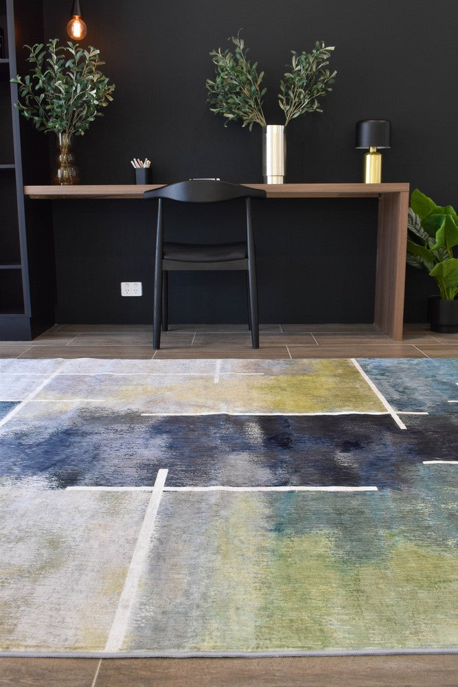 Luna Jade Stone Washable Rug