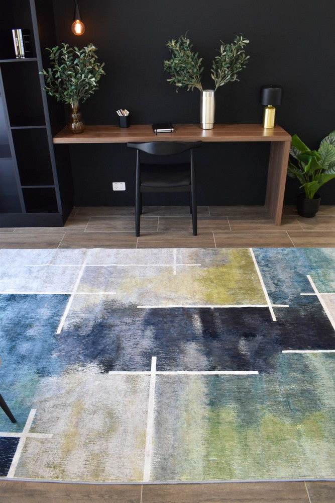 Luna Jade Stone Washable Rug