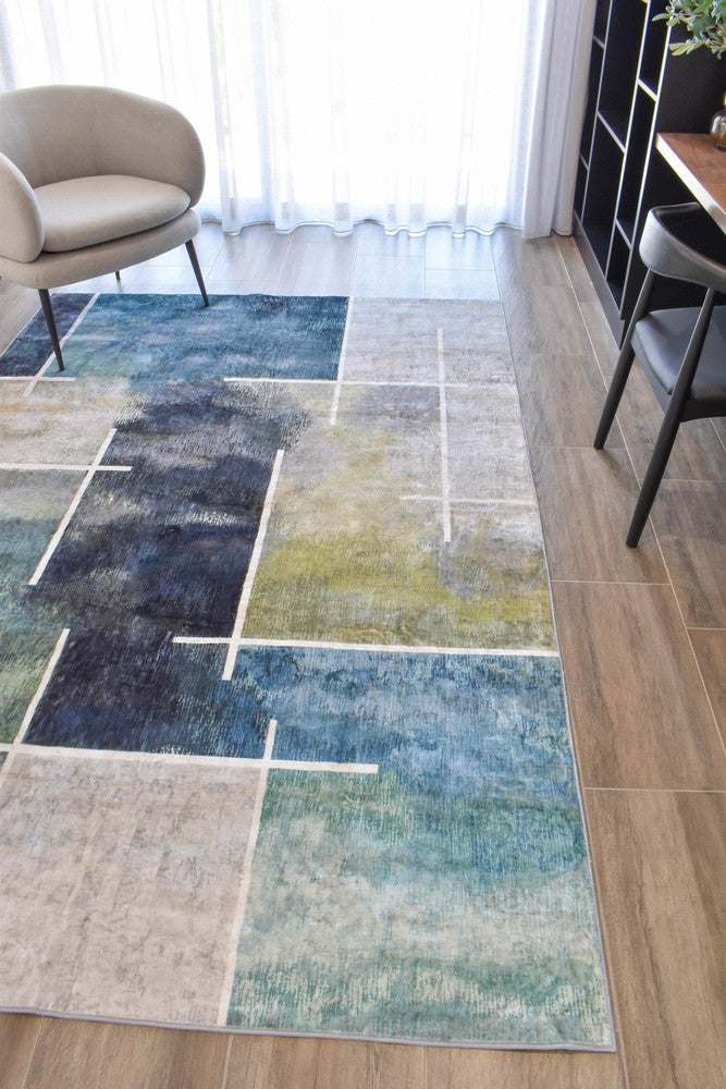 Luna Jade Stone Washable Rug