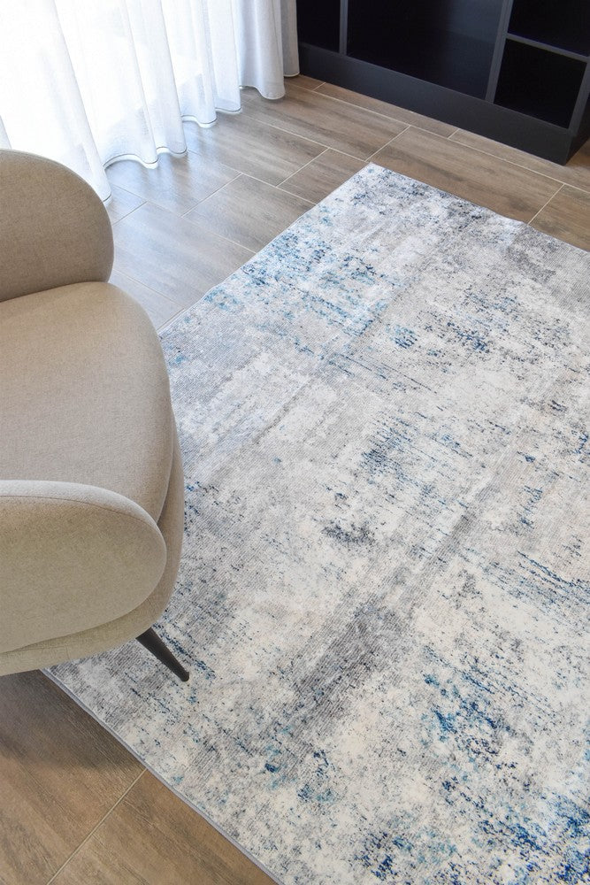 Luna Ocean Blue Washable Rug