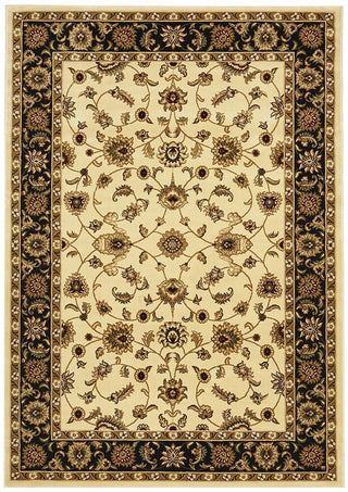 Sydney Collection Classic Rug Ivory With Black Border