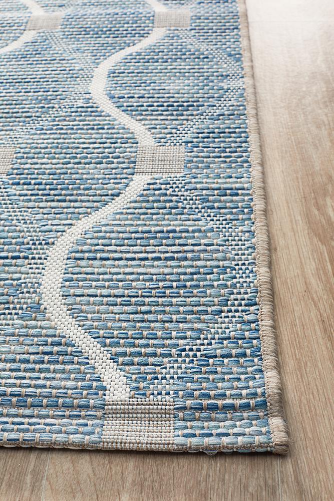 Alfresco Deck 5501 Blue Runner Rug