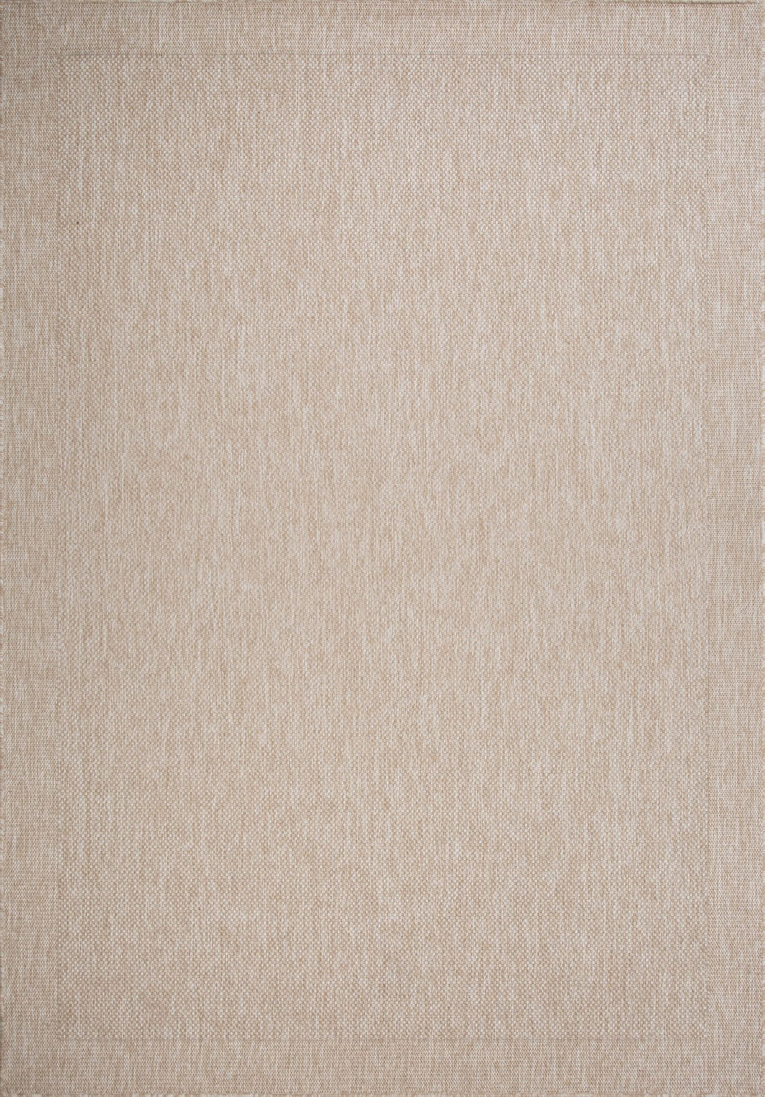 Flat top view of full sand rug.