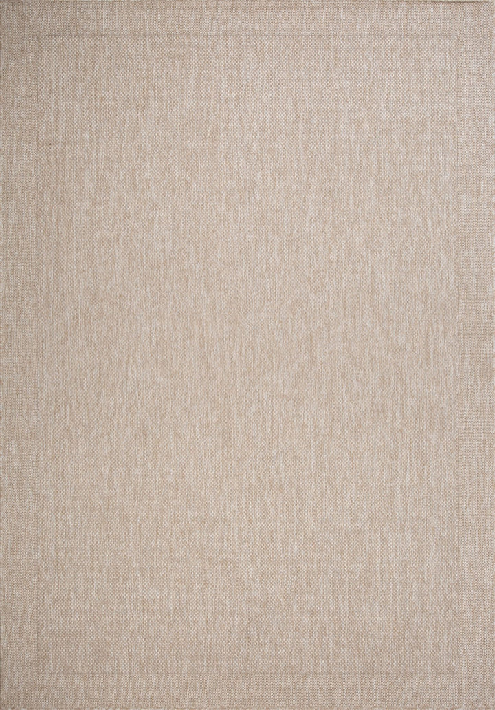 Flat top view of full sand rug.