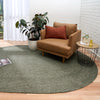 Cora Olive Round Wool Rug