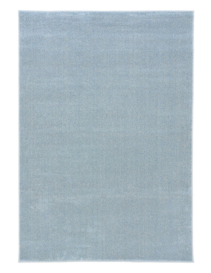 Light blue rectangular rug displayed flat on a white background.