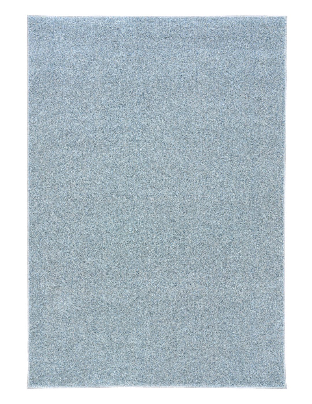 Light blue rectangular rug displayed flat on a black background.