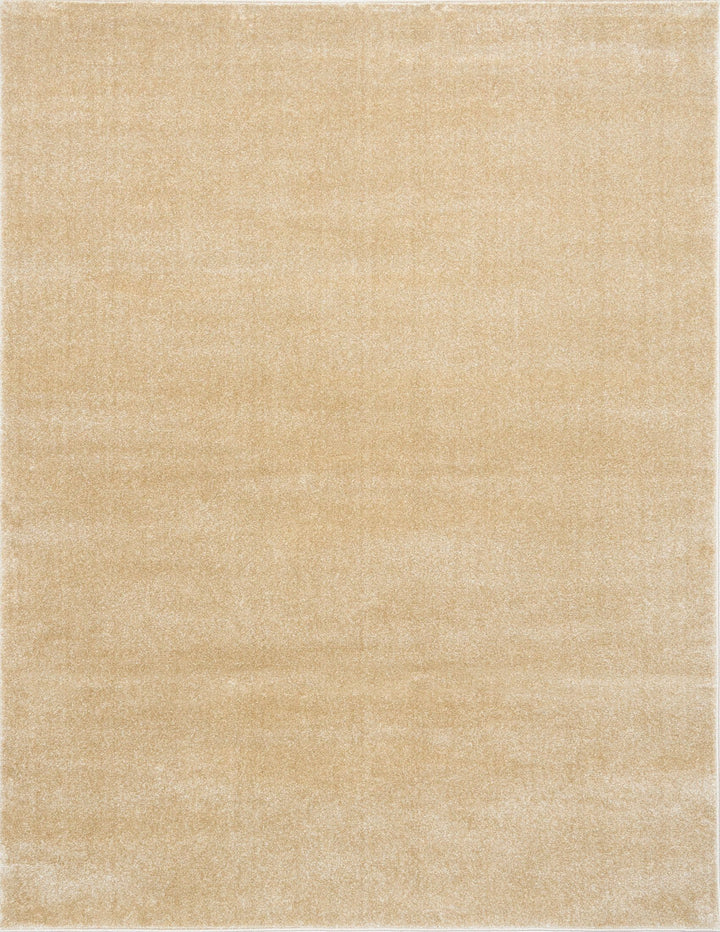Beige rug full-frame image highlighting its even tone.