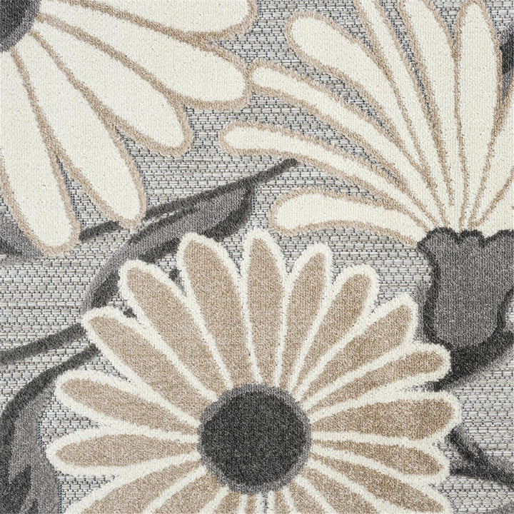 Idyll 537 Silver Round Outdoor Rug