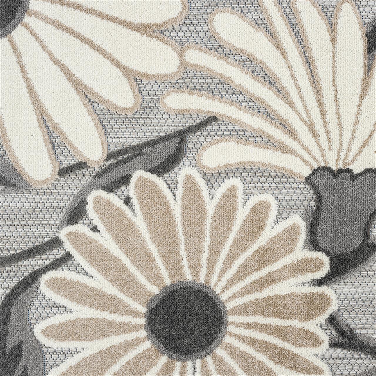 Idyll 537 Silver Round Outdoor Rug