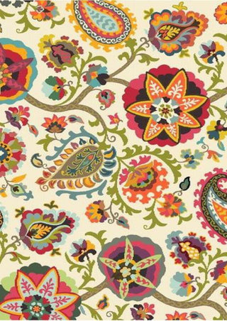 Botanical 1250 Ivory Rug - Trends Rugs